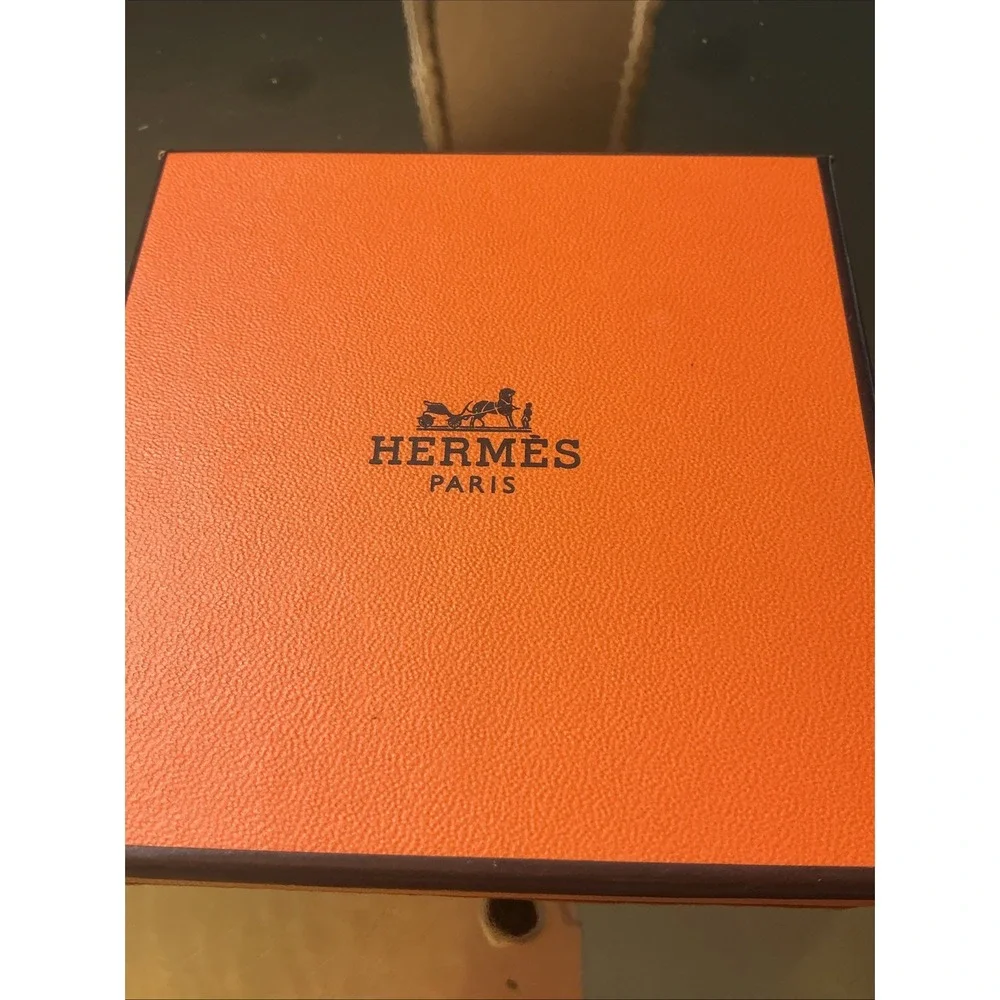 Hermes Authentic Empty Small Orange Jewelry Box 3.5
